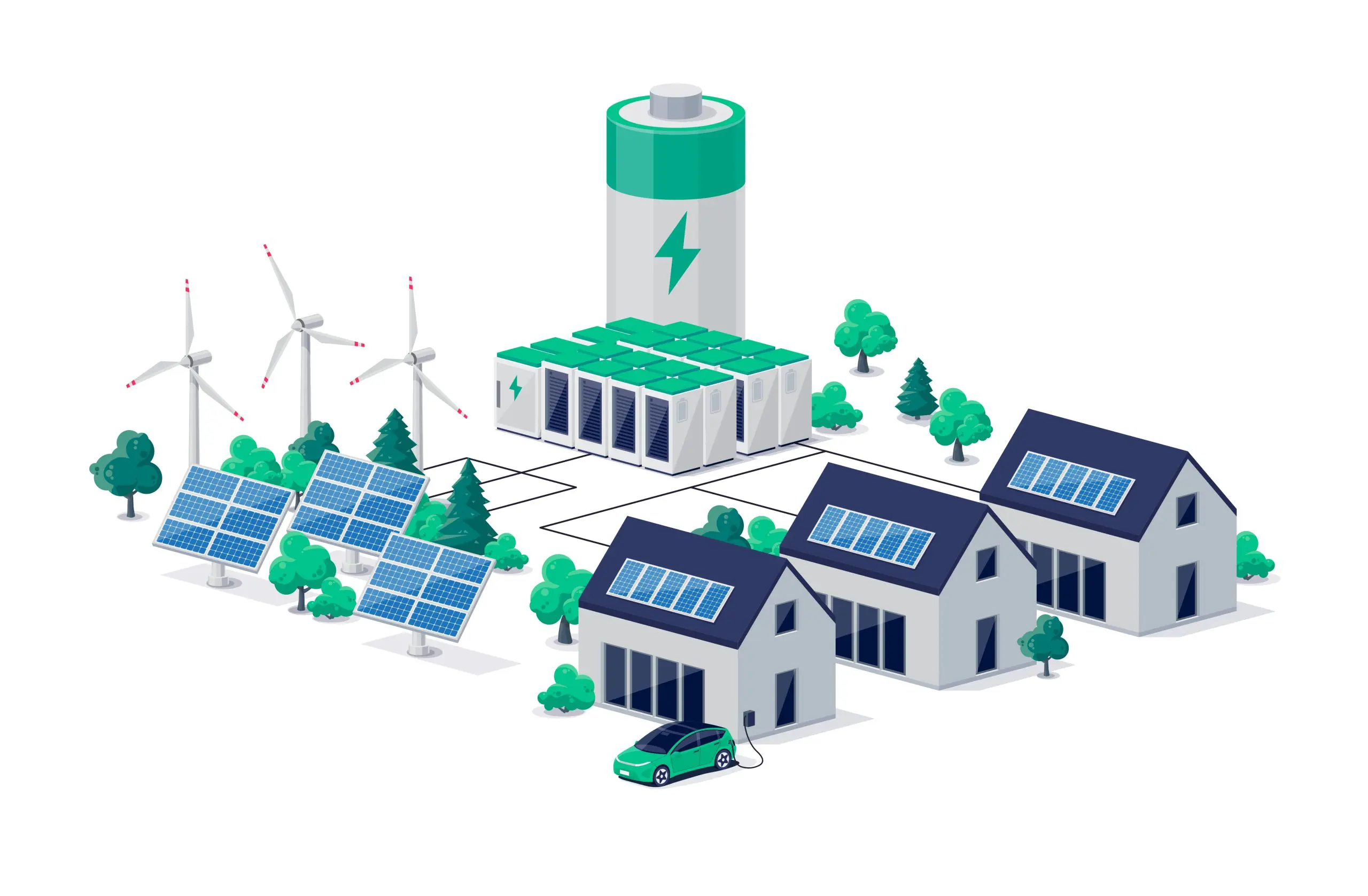 Smart,Grid,Virtual,Battery,Energy,Storage,Network,With,Urban,Residence